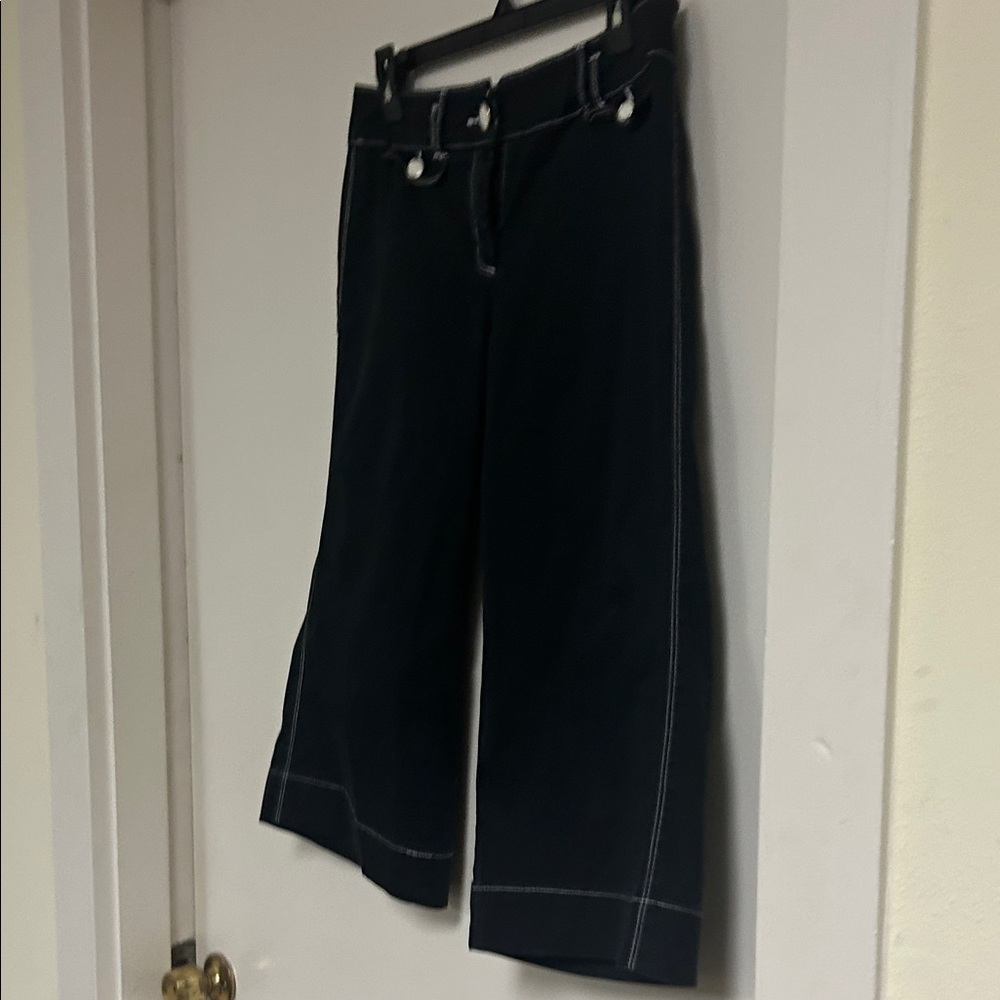 White House Black Market Black Wide-Leg Pants